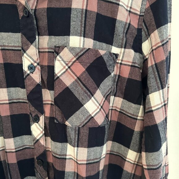 ORVIS WOMENS PINK PLAID FLANNEL BUTTON UP SHIRT SIZE SMALL - Picture 3 of 4